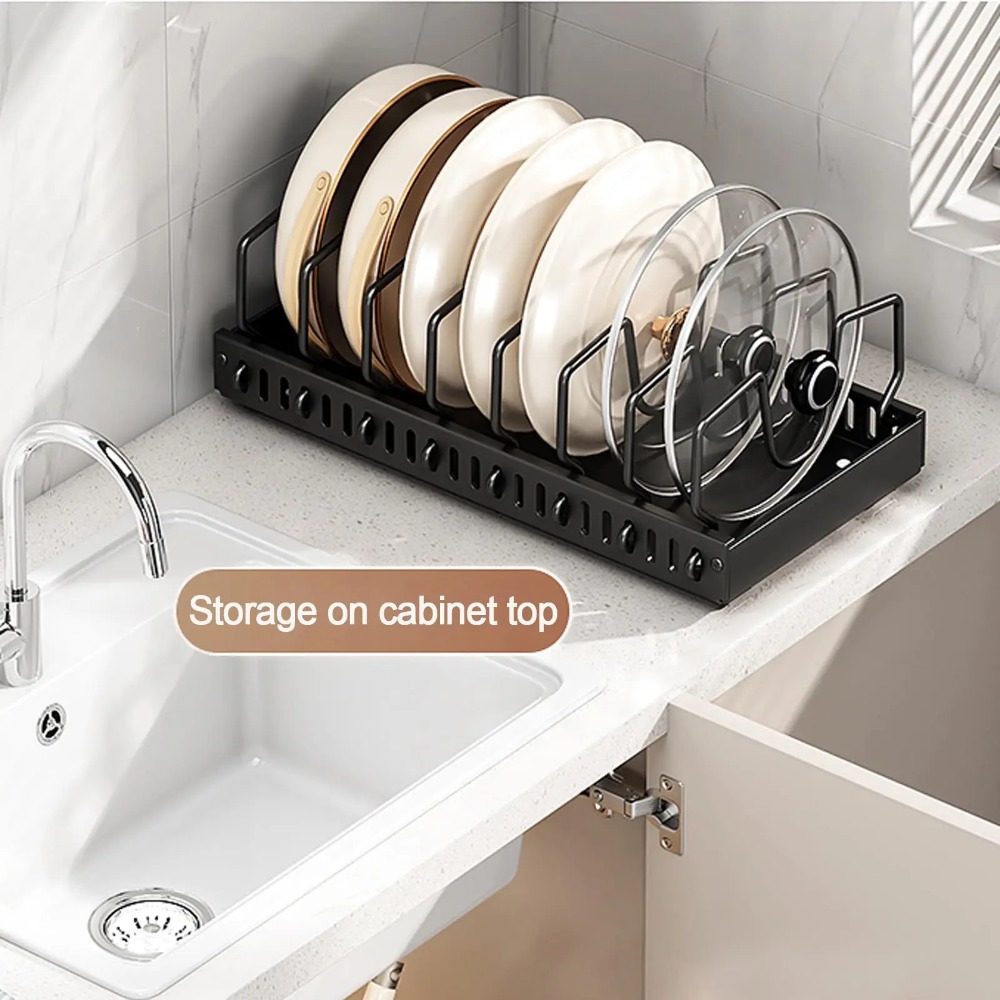 キッチン用の鍋と鍋のオーガナイザー、キャビネットの下、スライ - Kitchen Gadgets Rack のレビューと価格